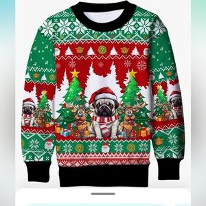 NWT Ugly Christmas Sweatshirt Unisex Novelty Xmas Fleece  3D Print 8-9 years